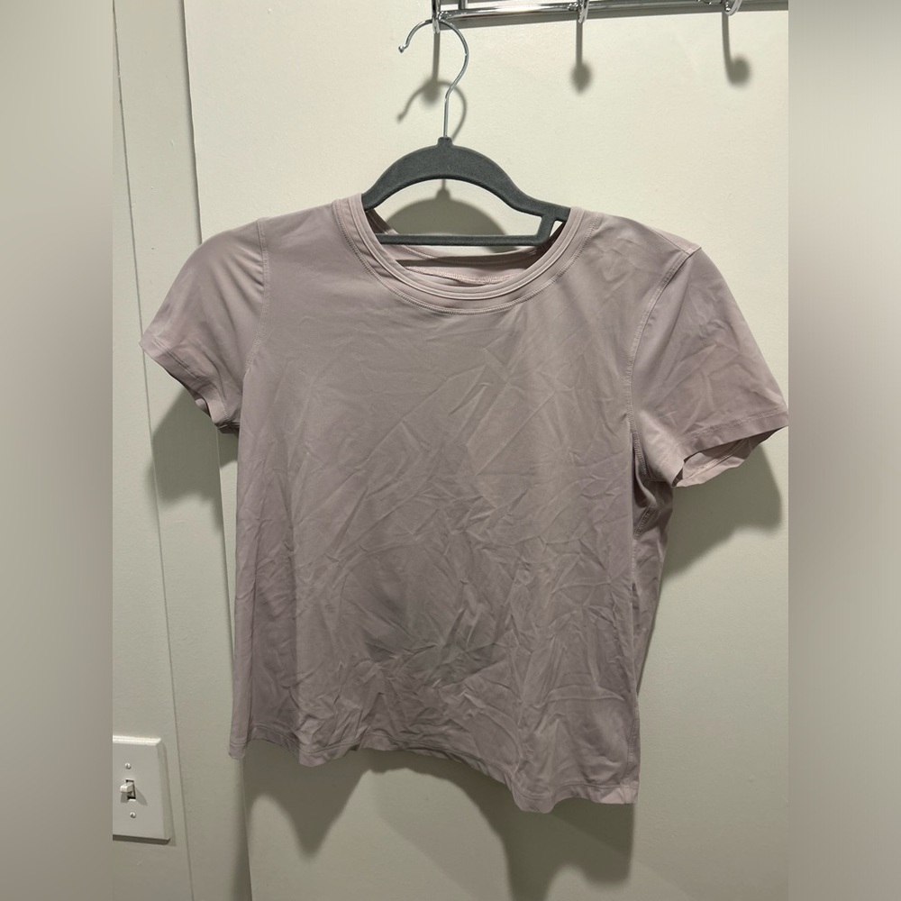 Cropped Pale Pink Lululemon Yoga Top